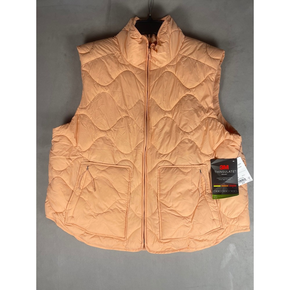 FLX Womens XXL Quilted Packable Vest Borcay Peach 3M Thinsulate WX13V202RS NEW